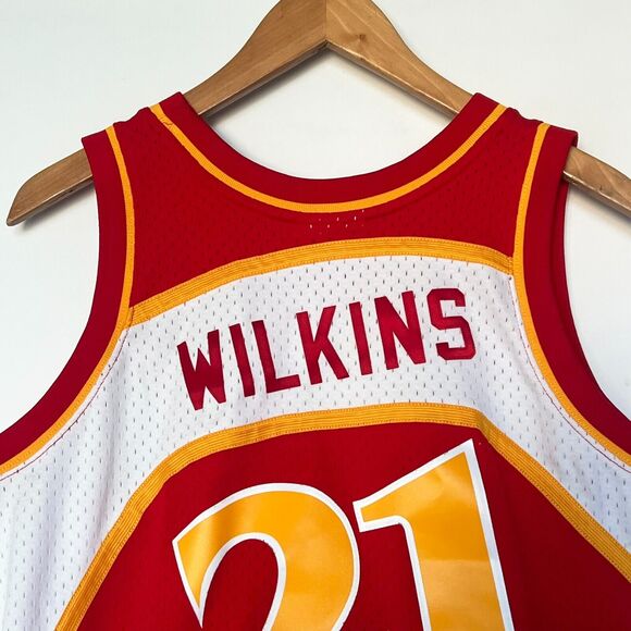 Atlanta Hawks Dominique Wilkins 21 Mitchell & Ness Red 1986/87 Authentic Jersey - Picture 9 of 12